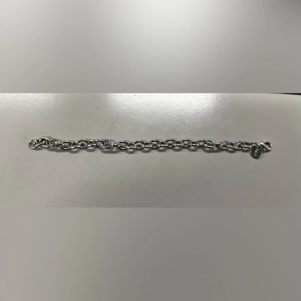 Vintage Claire’s Silver Chain Link Bracelet with Lobster Clasp Closure